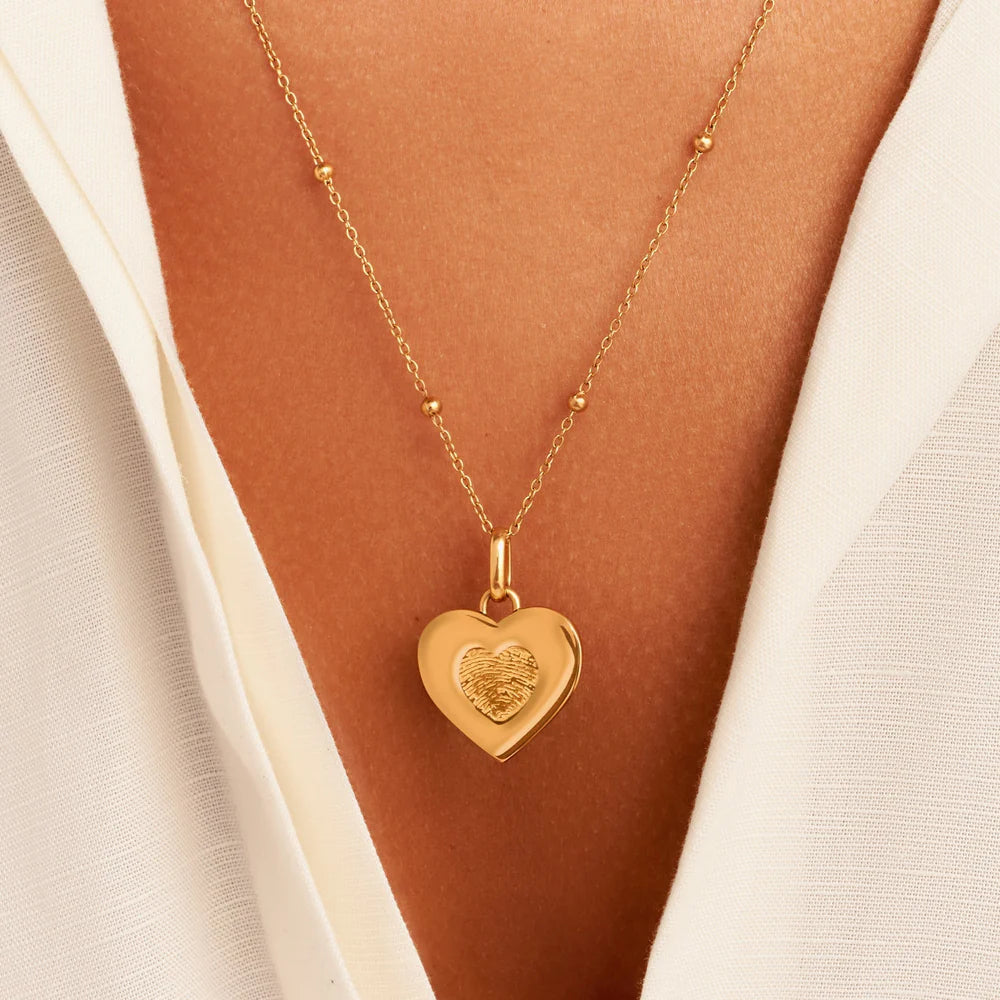 Collier Cœur Empreinte en Or