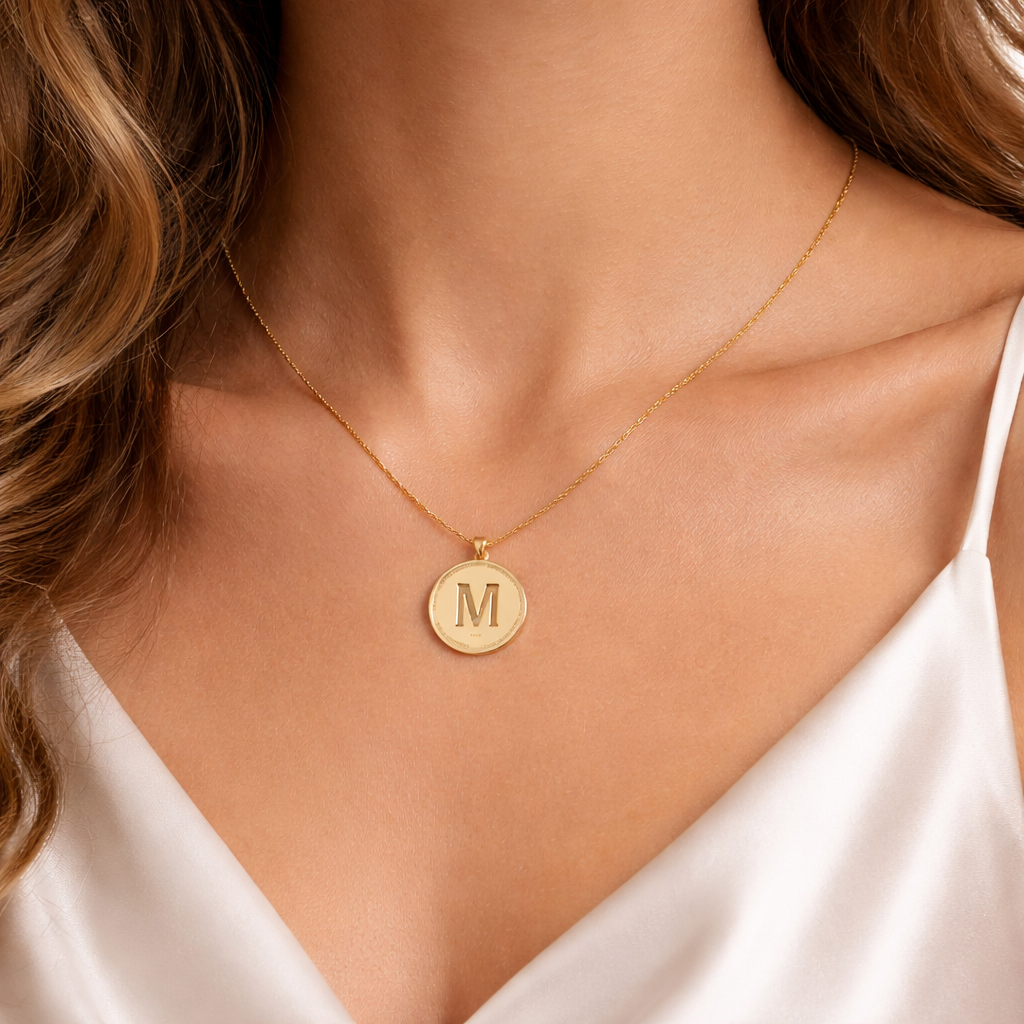 Collier Médaillon Initiale Élégant