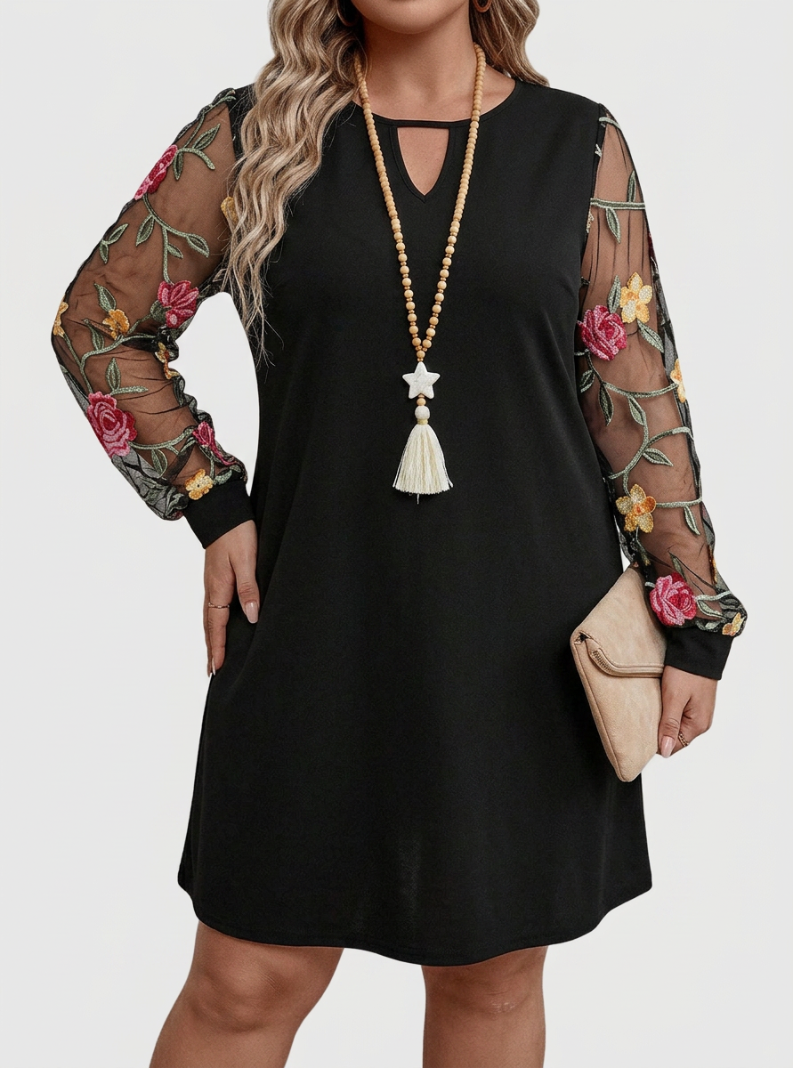 Tamsin – Robe Mini Fleurie Élegante à Décolleté en V