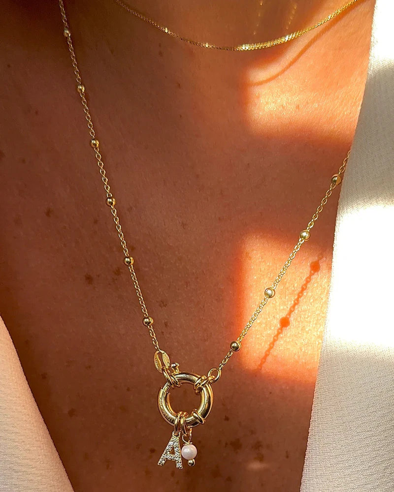 Collier Anneau Central Minimaliste