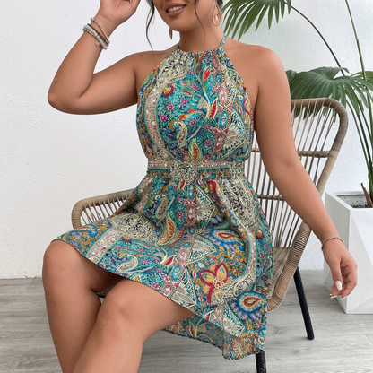 Edith | Robe Fit-and-Flare à Imprimé Boho