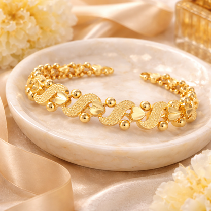 Bracelet Bright Gold, éclat sculpté