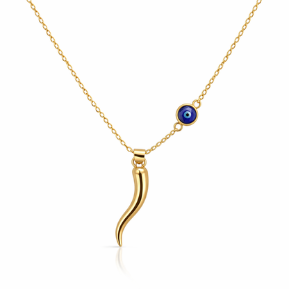 Collier Œil Cornicello Délicat