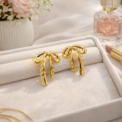 Boucles d'Oreilles Ruban Sculptural
