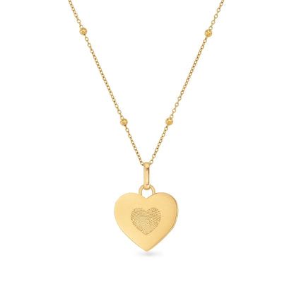 Collier Cœur Empreinte en Or