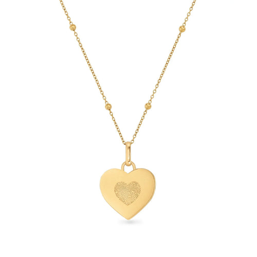Collier Cœur Empreinte en Or