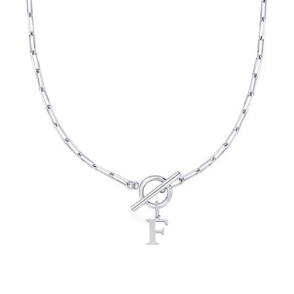 Collier Initiale Maille Trombone