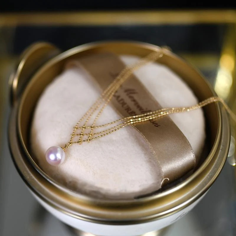 Collier Perle Pureté à Trois Chaînes Subtile – Opaline Bijoux