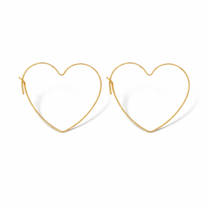 Boucles d'oreilles Cœur Épuré