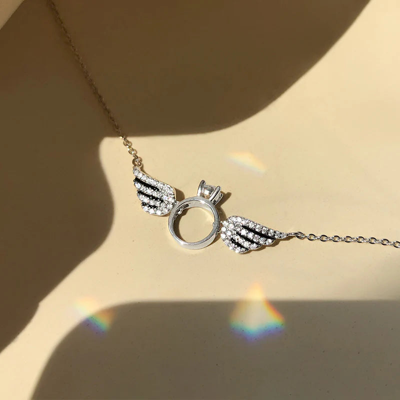 Bague et collier ailes d'ange