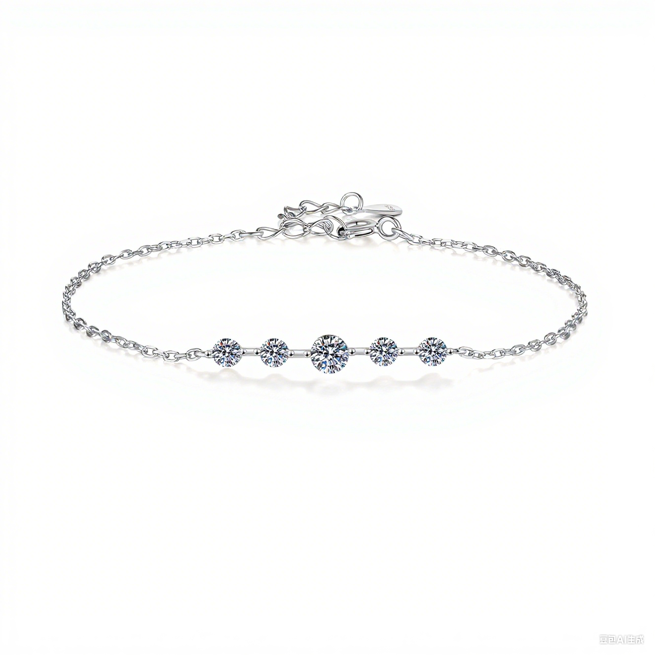Bracelet Moissanite Doré Ajustable