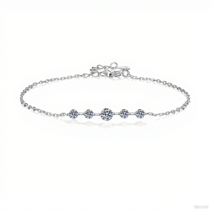 Bracelet Moissanite Doré Ajustable