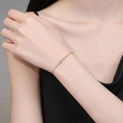 Bracelet Moissanite Doré Ajustable