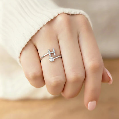 Bague Initiale Ajustable Minimaliste