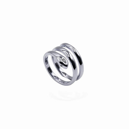 Bague serpent aux lignes fluides