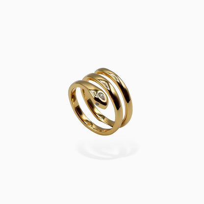 Bague serpent aux lignes fluides
