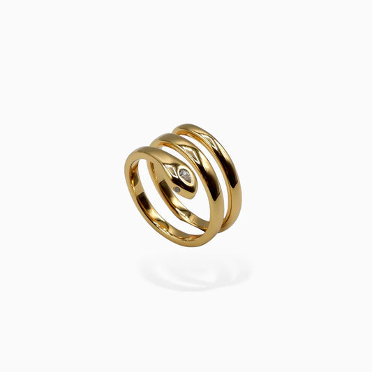 Bague serpent aux lignes fluides