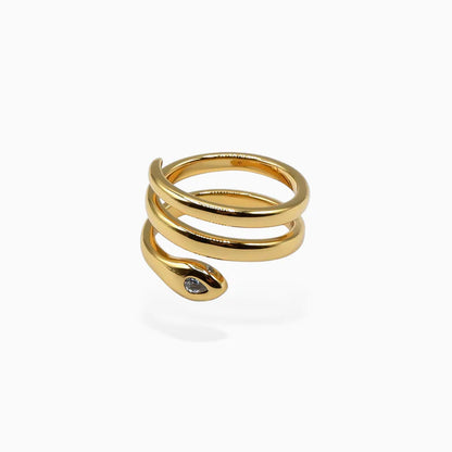Bague serpent aux lignes fluides