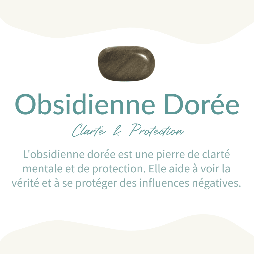 Pendentif "Sphère" en Obsidienne Dorée naturelle