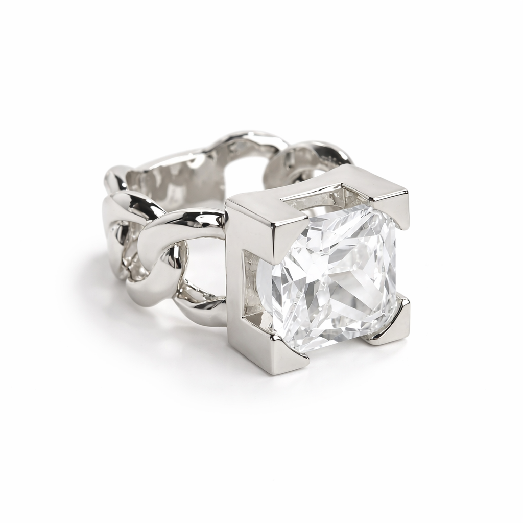 Bague Carrée Éclat Minimaliste
