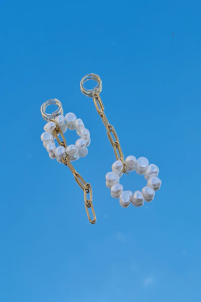 Boucles Balançoire Perles Élegantes