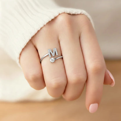 Bague Initiale Ajustable Minimaliste