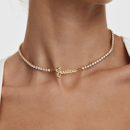 Collier Tennis Signature Personnalisé