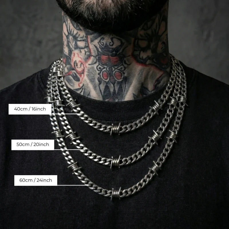 Collier Cubaine Hiphop Barbelés
