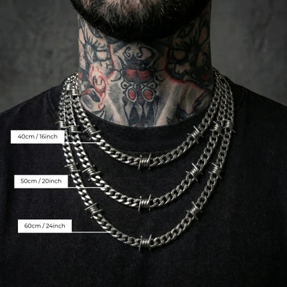 Collier Cubaine Hiphop Barbelés
