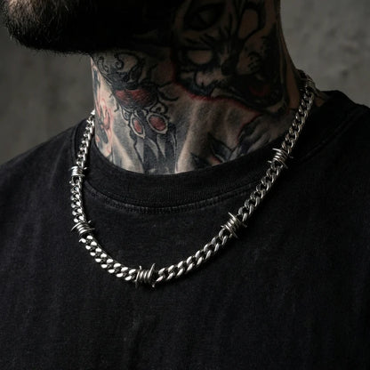 Collier Cubaine Hiphop Barbelés