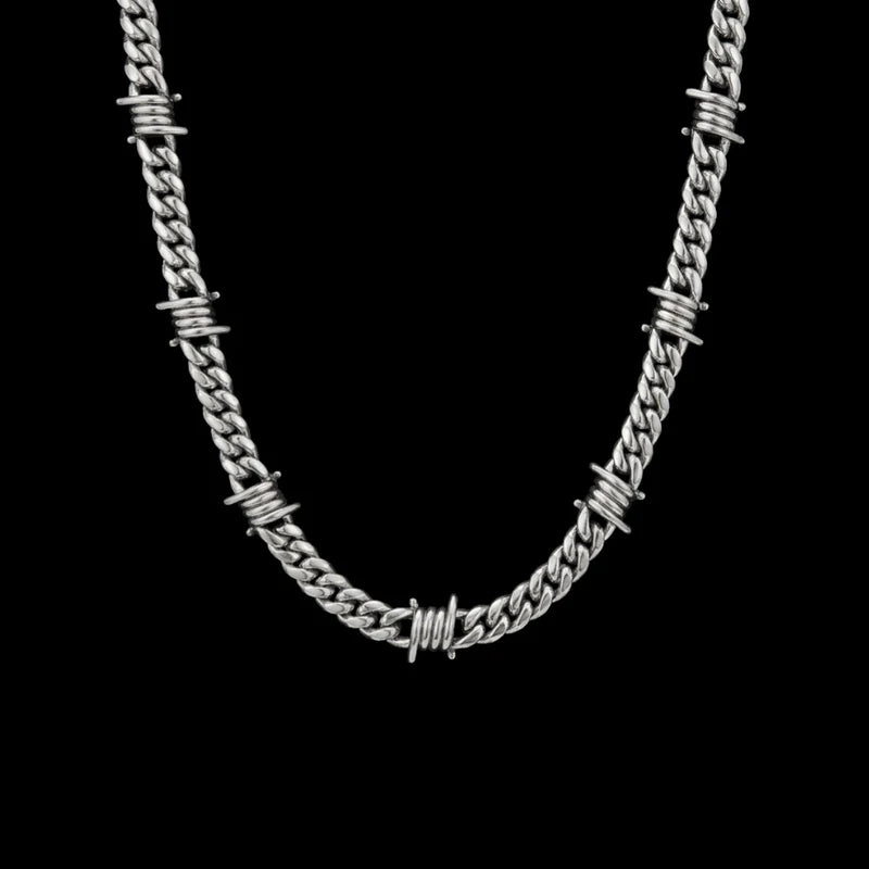 Collier Cubaine Hiphop Barbelés
