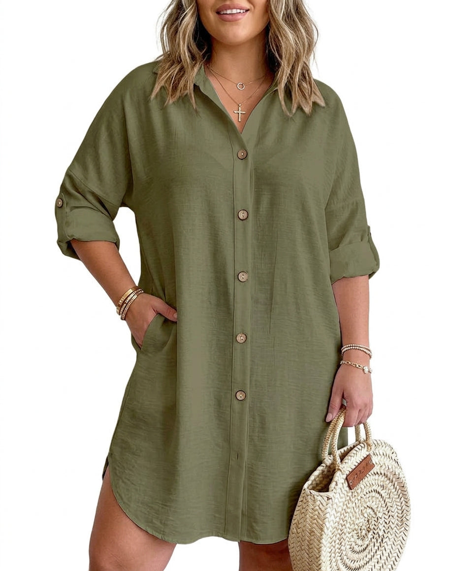 Leona - Robe Chemise Boutonnée