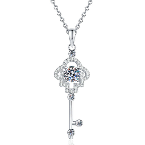 Collier Clé Moissanite Fine