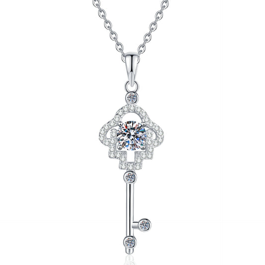 Collier Clé Moissanite Fine