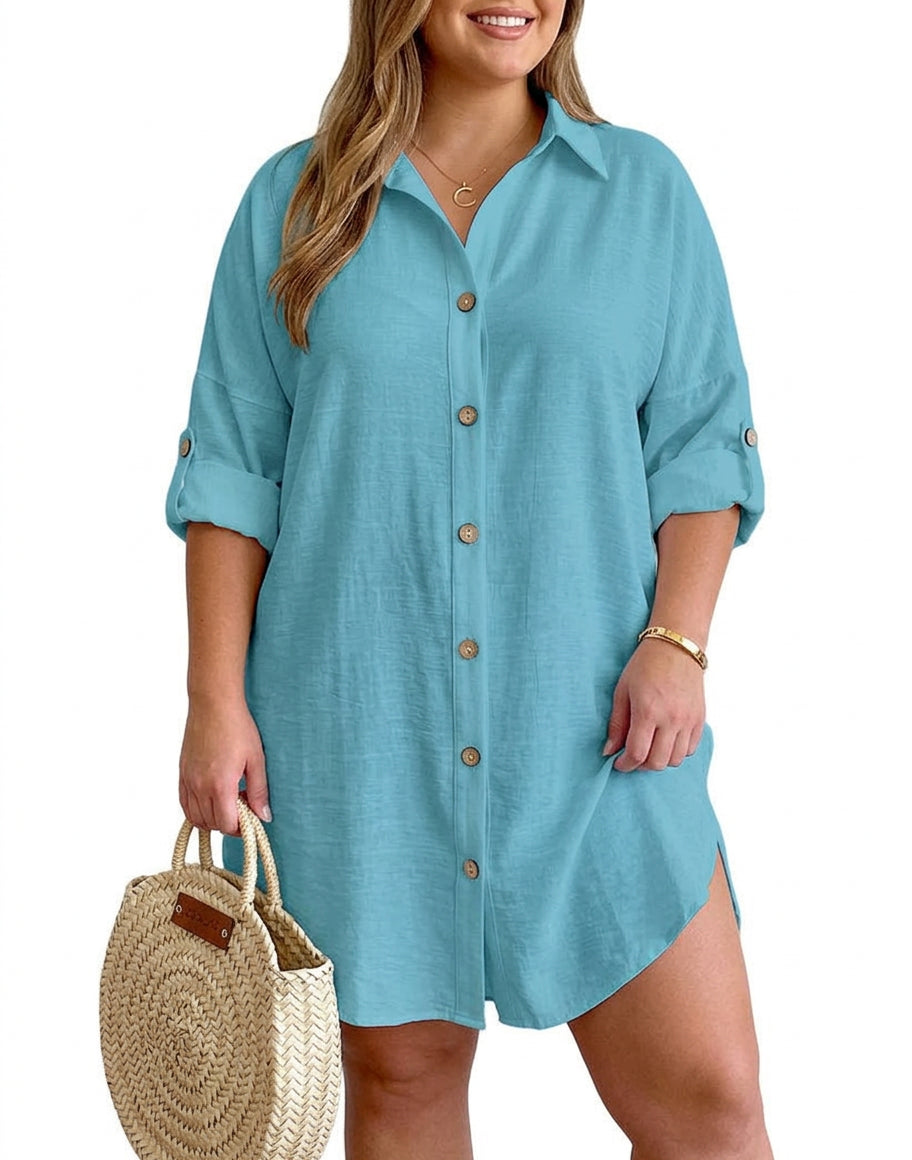 Leona - Robe Chemise Boutonnée