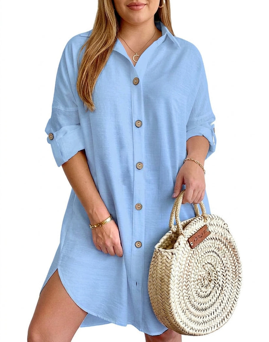 Leona - Robe Chemise Boutonnée