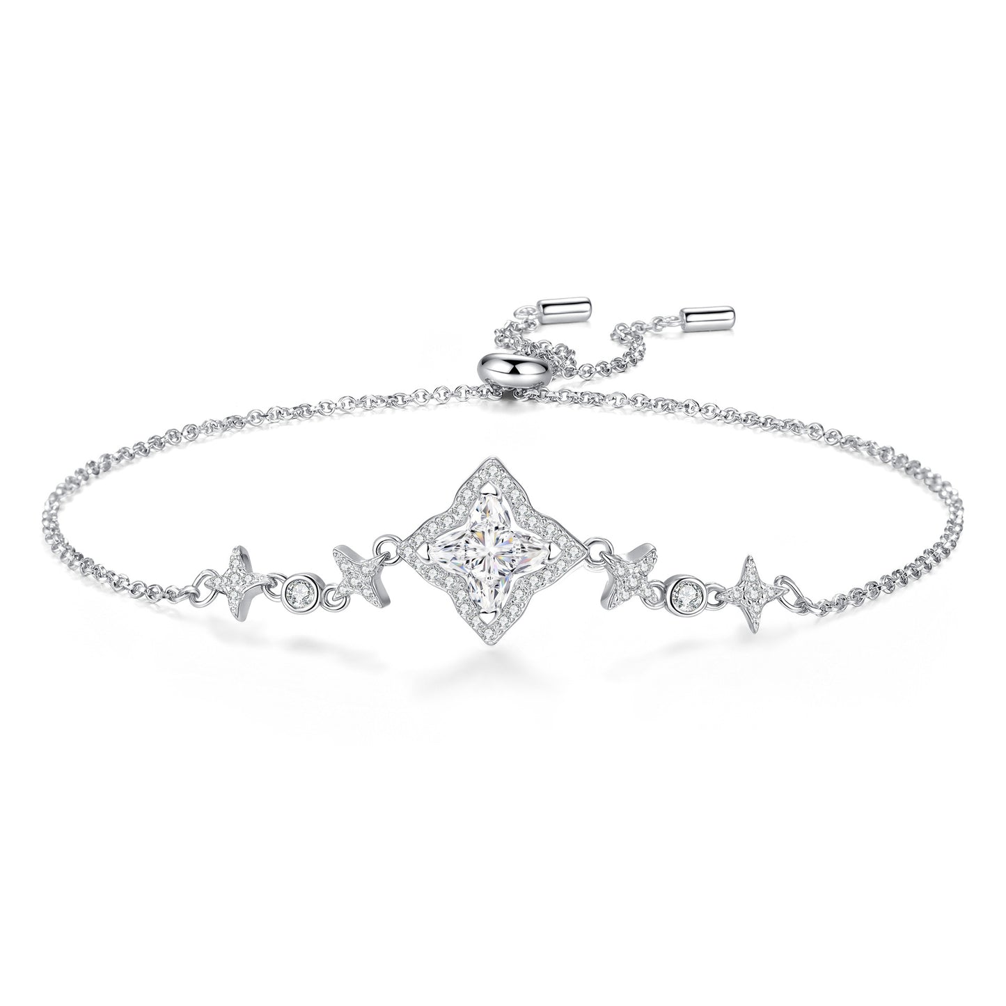 Bracelet Étoile Moissanite Lumineuse