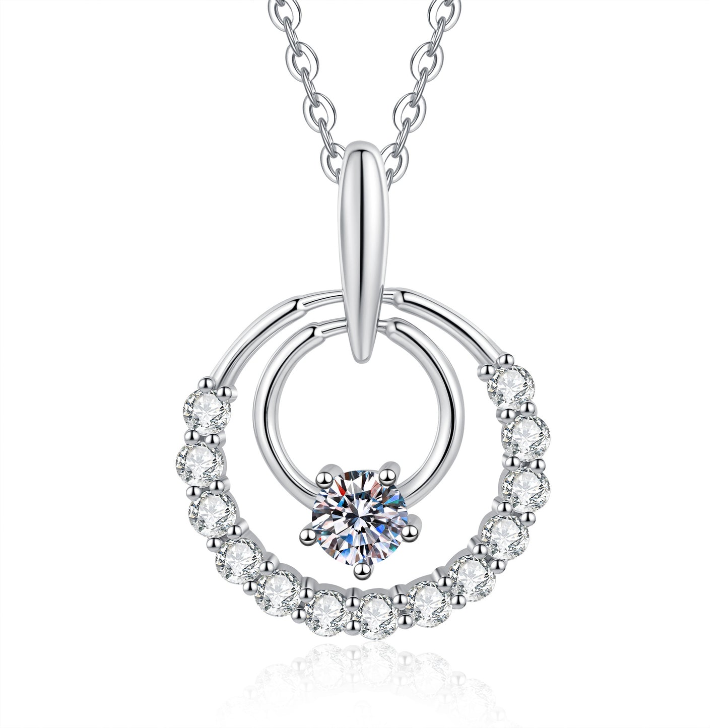 Collier Étoile Argentée en Moissanite