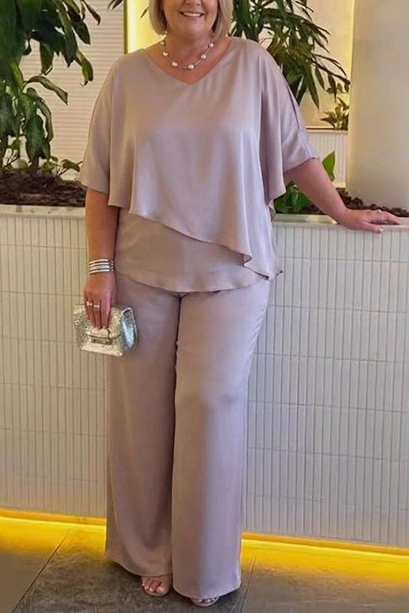 Vita | Ensemble Coordonné Deux-Pièces Avec Pantalon Large