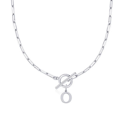 Collier Initiale Maille Trombone