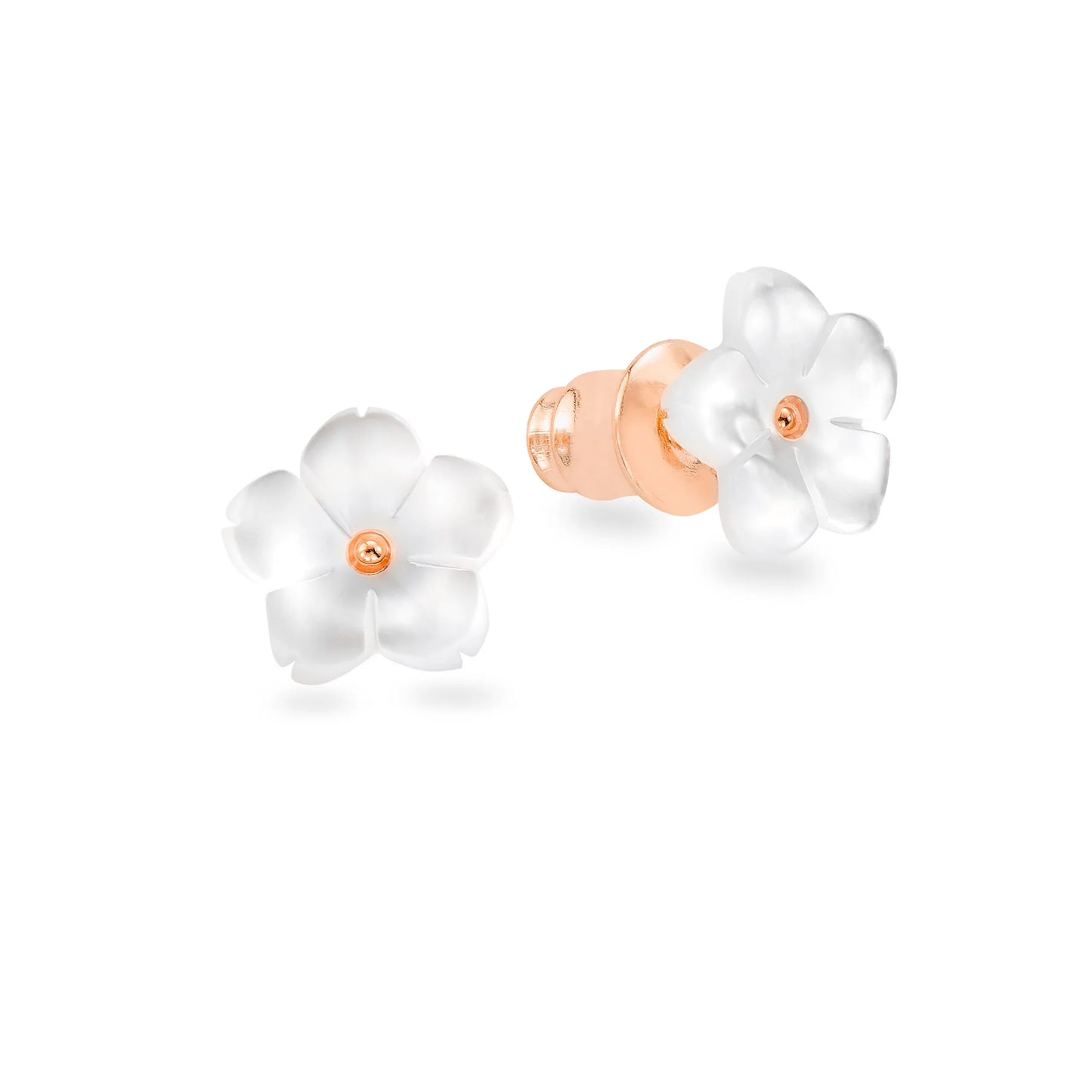 Boucles d'oreilles Fleurs en Nacre