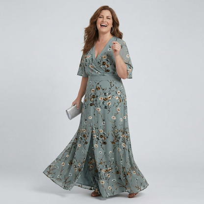 Ottilie | Robe Maxi Halter Bloom Flow