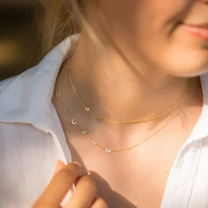 Collier et Bracelet Personnalisé avec Initiales
