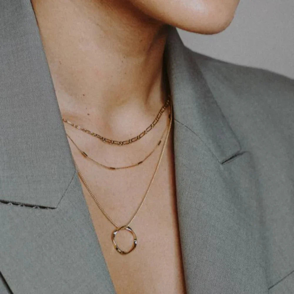 Collier Trois Rangs Cercle Ouvert Orelia