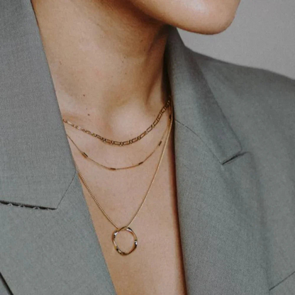 Collier Trois Rangs Cercle Ouvert Orelia