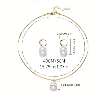Parure Perle Dorée Classique