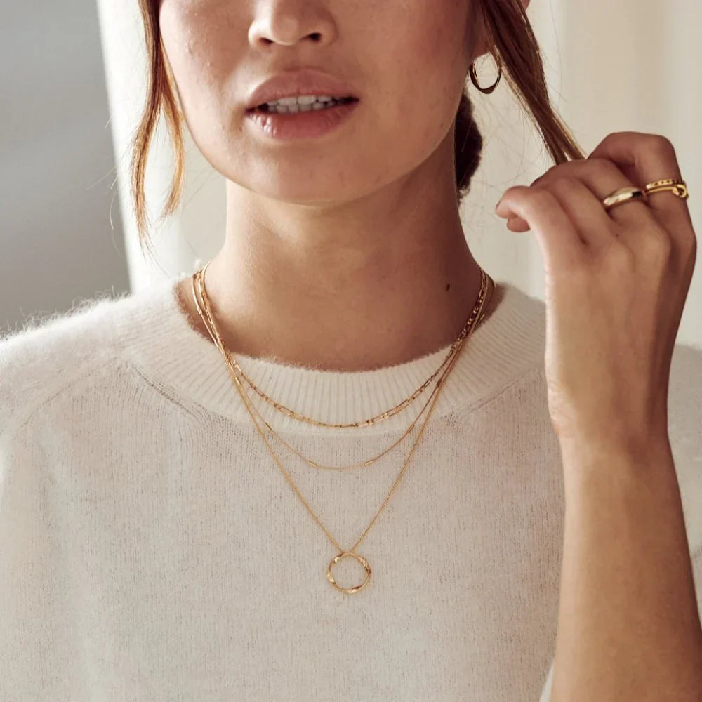 Collier Trois Rangs Cercle Ouvert Orelia