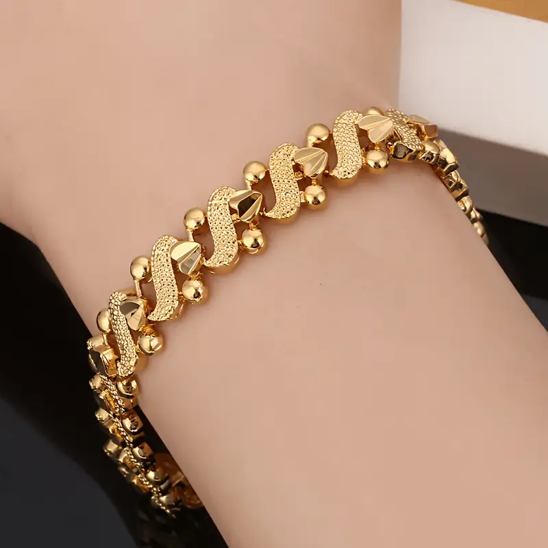 Bracelet Bright Gold, éclat sculpté