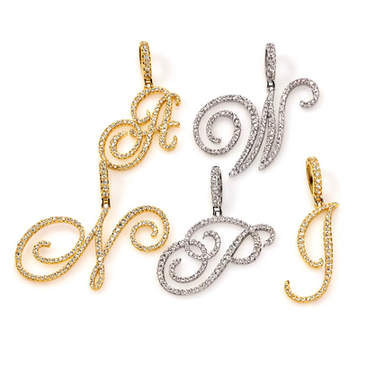 Collier Initiale Pavée Signature