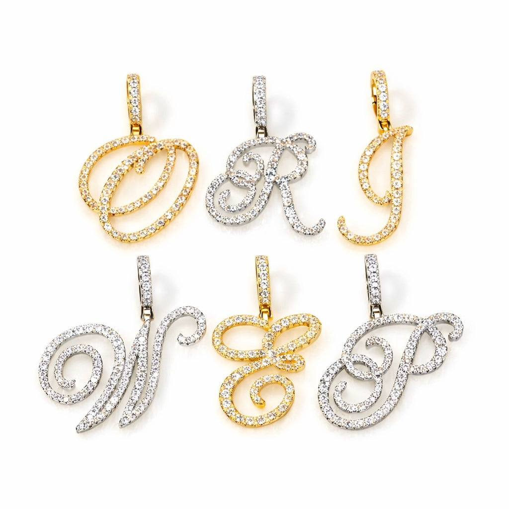 Collier Initiale Pavée Signature